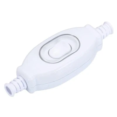 Afbeelding van Waterdichte IP65 snoerschakelaar, wit, geschikt voor buiten, 2 polig, 3 A, 250 V , led, SMD
