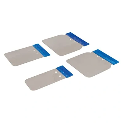 Afbeelding van Silverline 4 delige roestvrijstalen carosserie plamuurmessen set 50, 80, 100 en 120 mm