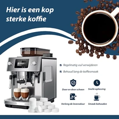 Afbeelding van reinigingstabletten koffieautomaat koffiemachine ontkalkingstabletten voor koffiezet automaat 10 stuks geschikt alle merken