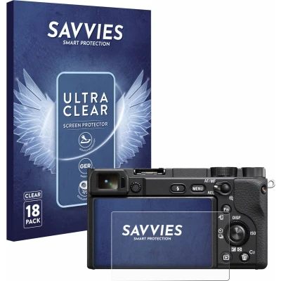 Afbeelding van Savvies Screenprotector voor Sony Alpha 6100A Folie Beschermfolie transparant (18 Stuks)