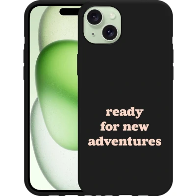 Afbeelding van Cazy Hoesje Zwart geschikt voor iPhone 15 Plus New Adventures