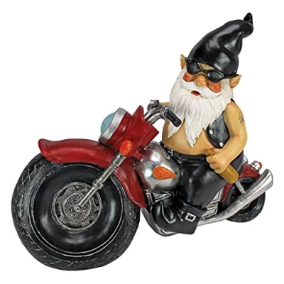 Afbeelding van Design Toscano Decoratief figuur biker met leren jas, afmetingen: 14 x 34,5 28 cm