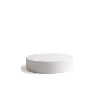 Afbeelding van Decora, 0174016 Ronde schijf van polystyreen, afzonderlijk verpakt, ideaal als model voor het maken etagetaarten, rechte randen, Ø 20 x H 7,5 cm, ecru