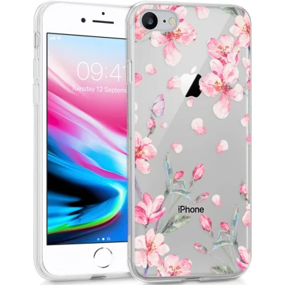 Afbeelding van Apple iPhone SE (2022) Hoesje Siliconen en TPU (zacht) iMoshion Softcase/Backcover Roze Telefoonhoesje