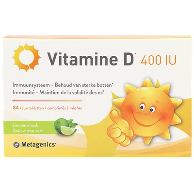 Afbeelding van Metagenics Vitamine D 400iu Smurfen Kauwtabletten