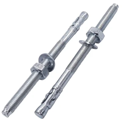 Afbeelding van SKIR&#039;CO (4 stuks) Verzinkte wigankers M10 x 160 mm, metalen pluggen, ankerbout, metselankers, betonanker