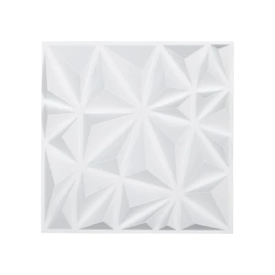 Afbeelding van VEVOR 3D Wandpanelen Set van 33 30x30cm PVC Wanddecoratie Diamant Wit