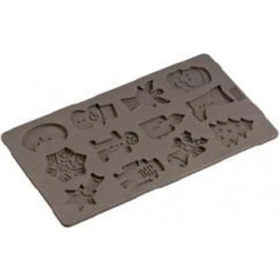 Afbeelding van Lurch Flexiform Bakvorm Voor 12 koekjes Winter thema Silicone 17x30cm