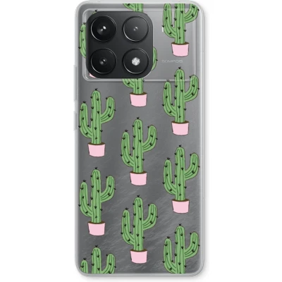 Afbeelding van Case Company® hoesje geschikt voor Xiaomi Poco F6 Pro Cactus Lover Soft Cover Telefoonhoesje Bescherming aan alle Kanten en Schermrand