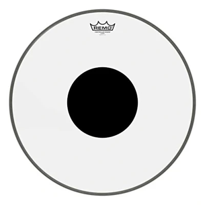 Afbeelding van Remo Controlled Sound Clear Black DotTM Drumhead Gecontroleerd geluid, transparant, zwart, Dot Bass 18&quot;