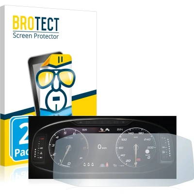Afbeelding van BROTECT Screenprotector voor Seat Ateca Facelift 10.25&quot; Snelheidsmeter Folie Beschermfolie transparant (2 Stuks)