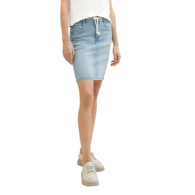 Afbeelding van TOM Tailor Minirok, Dames, Maat: 36, Light stone blue denim