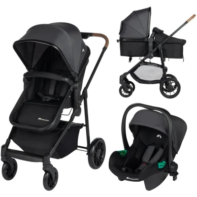 Afbeelding van Bebeconfort Haze Trio 3 in 1 reissysteem kinderwagen 0 4 jaar (0 22 kg) 2 zitgedeelte Tinted Gray