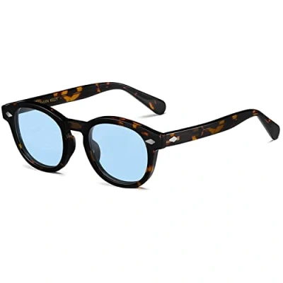 Afbeelding van TR90 MO SCOT Gepolariseerde Damesmode Retro Kleurrijke Zonnebril Ronde Blauwe