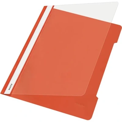 Afbeelding van Leitz A4 standaard plastic offertemap, 30% gerecycled plastic, ordner voor vellen, maximaal 60 vellen papier, Lichtrood, 41910020