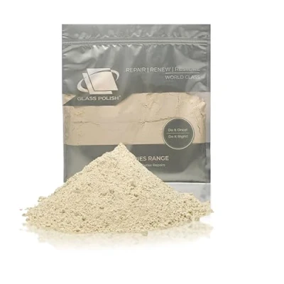 Afbeelding van GLASS POLISH 1kg Cerium Oxide, Ceriumoxide Fijn Glaspolijstpoeder voor Optisch Polijsten, Hoogwaardige Glaspolijstmiddel, Verfijnde Formule, TREO 95%, 2,5 Micron, Wit GP90005