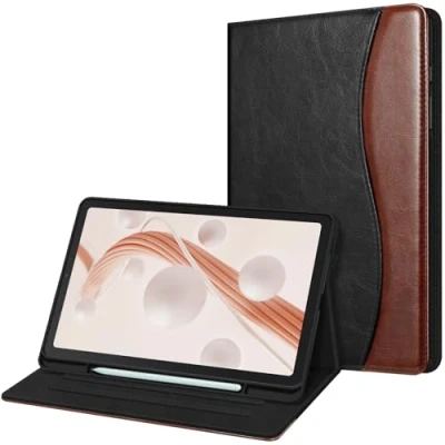 Afbeelding van FINTIE Hoesje voor Samsung Galaxy Tab S6 Lite 10,4 inch 2022/2020 (model SM P610/P613/P615/P619) met S penhouder, foliostandaard meerdere kijkhoeken en zak, automatisch wekken/slapen, dubbele kleur