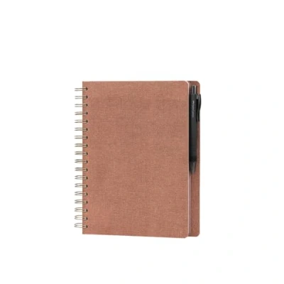 Afbeelding van Faber Castell &amp; Rössler papier 201554 notitieboek blanco, 18 pagina&#039;s in Sienna en balpen PolyBall zwart
