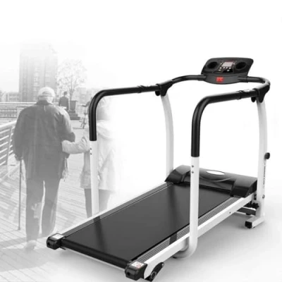 Afbeelding van PMVRTHQV Draagbare opvouwbare loopband met helling voor hardlopen en wandelen, LCD monitor, fitnesstrainingsmachine thuis op kantoor
