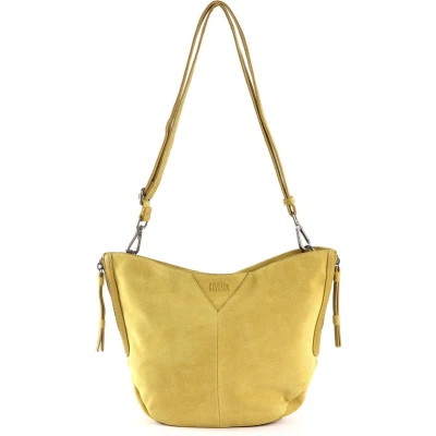 Afbeelding van FREDsBRUDER Leren Schoudertas FB 100 III Shoulderbag Crazy Limo Mosterdgeel