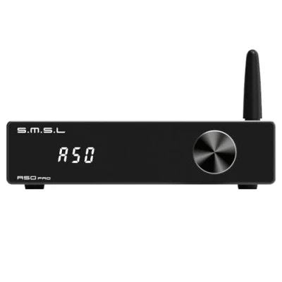 Afbeelding van S.M.S.L A50Pro versterker, LPF &amp; HPF, 2.1 kanaals audioversterker, 100 W basuitgangsvermogen, HiFi Bluetooth 5.0 stereo ondersteunt HDMI (ARC), passieve subwoofer, MA12070P* 2 chip