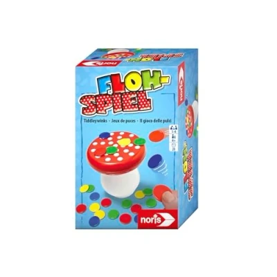 Afbeelding van Noris 606144010 Vlooienspel, kinderspel, vanaf 4 jaar, klassiek behendigheidsspel, voor 1 spelers