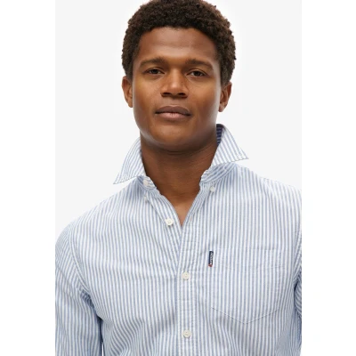 Afbeelding van Superdry Essentials Oxford Overhemd Met Lange Mouwen Blauw 3XL Man