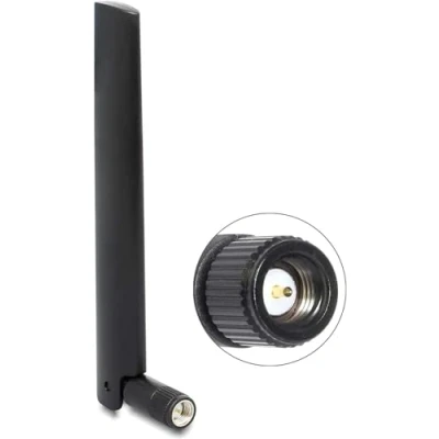 Afbeelding van Delock 89769 LoRa 868 MHz Antenne SMA stekker 3 dBi omnidirectioneel met kantelscharnier zwart