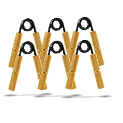 Afbeelding van Gouden Grip Handknijper 6 Delige Premium Set 23 135kg + E book Handtrainer Handgrippers Fitness Knijphalter Onderarm trainer Heavy buigveer