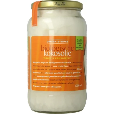 Afbeelding van Omega en More Biologische Kokosolie 1000 ml