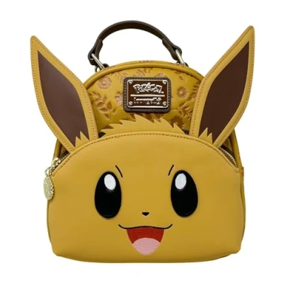 Afbeelding van Loungefly Pokemon Eevee Cosplay Womens Convertible Dubbele Riem Schoudertas Portemonnee, Bruin, Medium, Medium