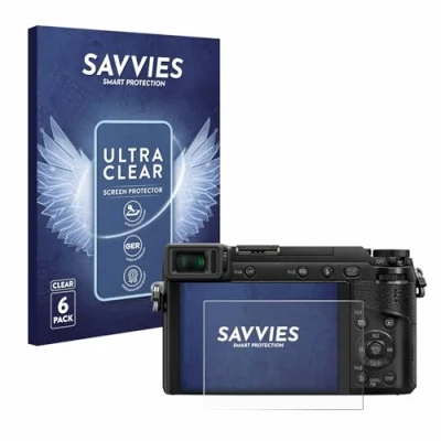 Afbeelding van Savvies Screenprotector voor Panasonic Lumix DMC GX80 Folie Beschermfolie transparant (6 Stuks)