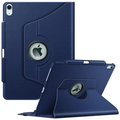 Afbeelding van FINTIE Roterende hoes compatibel met iPad Air 13&quot; (M2) 2024 [360 graden draaiend] beschermhoes potloodhouder, automatisch slapen/waken, marineblauw
