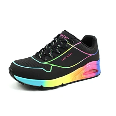 Afbeelding van Skechers Uno Pop of Sunshine Sneaker voor dames, Zwart Multi, 39.5 EU