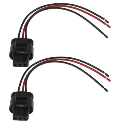 Afbeelding van OTOTEC 2 Stks 3 Pin Auto PDC Sensor Kabel Plug Harnas Vervanging 3C0973203 1452669 Compatibel met VW Audi Parking Connector Draad