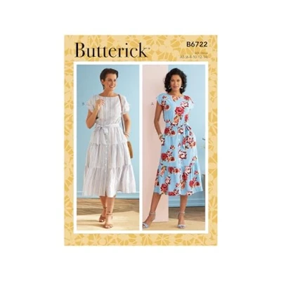 Afbeelding van Butterick B6722E5 Misses Jurken, E5 (14 16 18 20 22)
