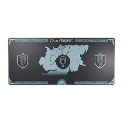 Afbeelding van HBO Game of Thrones Night King Edition XXL Muismat, 90 x 40 cm, zwart, antislip latex basis, micro gestructureerd oppervlak, wasbaar, neopreen