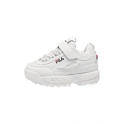 Afbeelding van Fila Disruptor Unisex Sneakers laag voor kinderen, Maat: 20, White Hoogwaardig imitatieleer