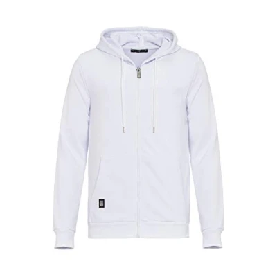 Afbeelding van Redbridge Heren sweatjack met capuchon Zip Hoodie ritssluiting Premium Basic, wit, XL