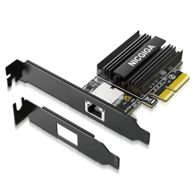 Afbeelding van 10G Base T PCI e Network Card, Marvell AQC113C Controller, NICGIGA 10Gb Ethernet adapter, 10Gbe RJ45 poort NIC kaart, Windows 10/11/Windows Server/Linux