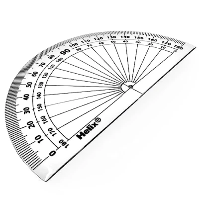 Afbeelding van Helix 10cm 180 graden duidelijke gradenboog H01010