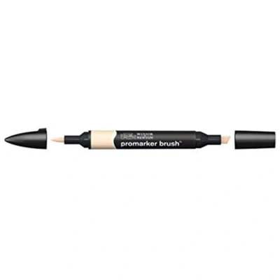 Afbeelding van Winsor &amp; Newton 0204200 Promarker Brush voor tekeningen, kalligrafie, ontwerp en lay outs, streeploos tekenen met beitel penseelpunt Dusky Pink