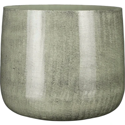 Afbeelding van Mica Decorations Benson Bloempot H27 x Ø32 cm Metaal Lichtgrijs
