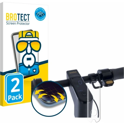 Afbeelding van BROTECT Screenprotector voor Segway Ninebot KickScooter MAX G30 Folie Beschermfolie transparant volledig dekking (2 Stuks)