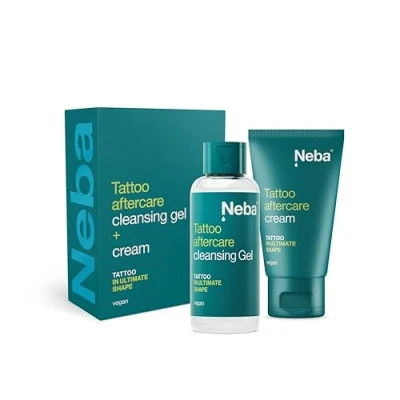 Afbeelding van NEBA Tattoo Verzorgingsset Verse Tatoeagecrème en Reinigingsgel 100 ml Ontworpen voor Tatoeages Veganistisch Zachte Reiniging Hydratatie van de Tatoeage 50