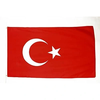 Afbeelding van Turkije Vlag 150x90 cm Turkse vlaggen 90 x 150 Banier 3x5 ft Hoge kwaliteit AZ FLAG
