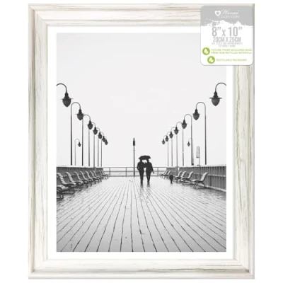 Afbeelding van Design Group Witte Solitaire Shabby Chic Distressed Hout Styreen Fotolijsten 8x10