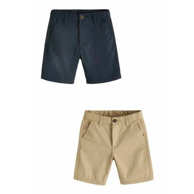 Afbeelding van Next 2 PACK Regular FIT Shorts voor kinderen, Maat: 164, Navy stone