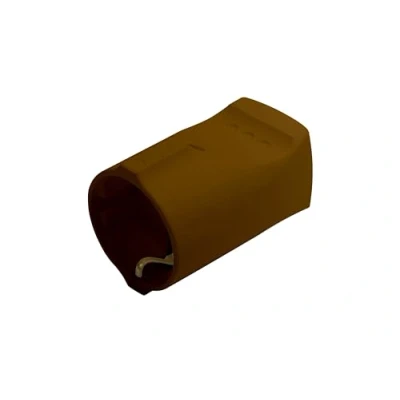 Afbeelding van Meister Veiligheidscontactkoppeling kunststof bruin 250 V 16 A maximale kabeldoorsnede 2,5 mm² IP20 binnen rechte invoer/Schuko koppeling met trekontlasting / 7422050