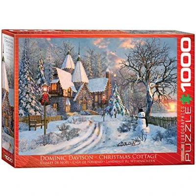 Afbeelding van Kersthuisje door Dominic Davison 1000 delige puzzel